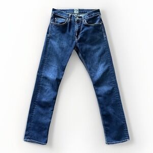Lee Womens Slim Straight‎ Jeans 29x28 Dark Wash Blue Stretch Normcore Classic